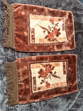 Set of TWO Plush Floral Accent Pillow Cover